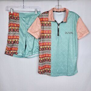 DUVAL Men's Cabana Tropical Shirt and Short Set, Size S, NWOT